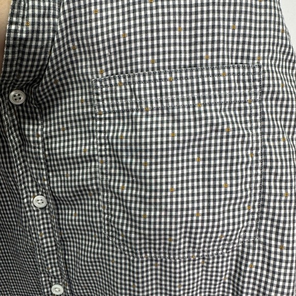 Billy Reid Tuscumbria Black White Button Down Shirt Copper Stitch Size L Gingham - Picture 7 of 8